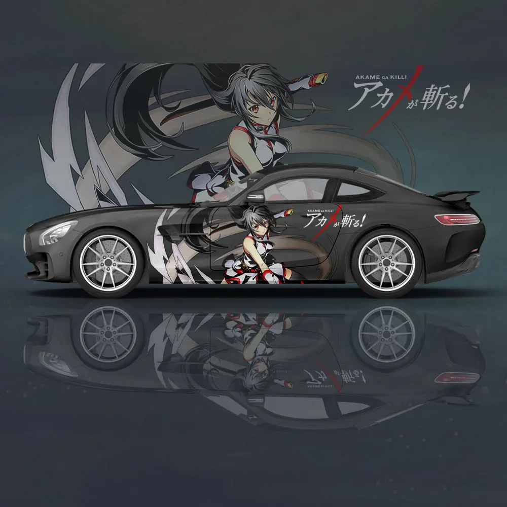 Akame ga Kill Anime Car Body Stickers Japanese Style Itasha Vinyl Car Side Decal Sticker Car Body Sticker