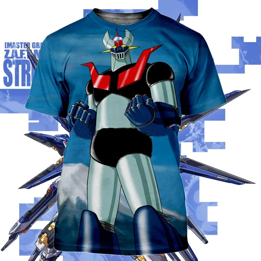 Moda quente mecha clocl mazinger z impressão 3d o-pescoço camisetas masculino/feminino casual manga curta moda cosplay tshirt roupas unissex