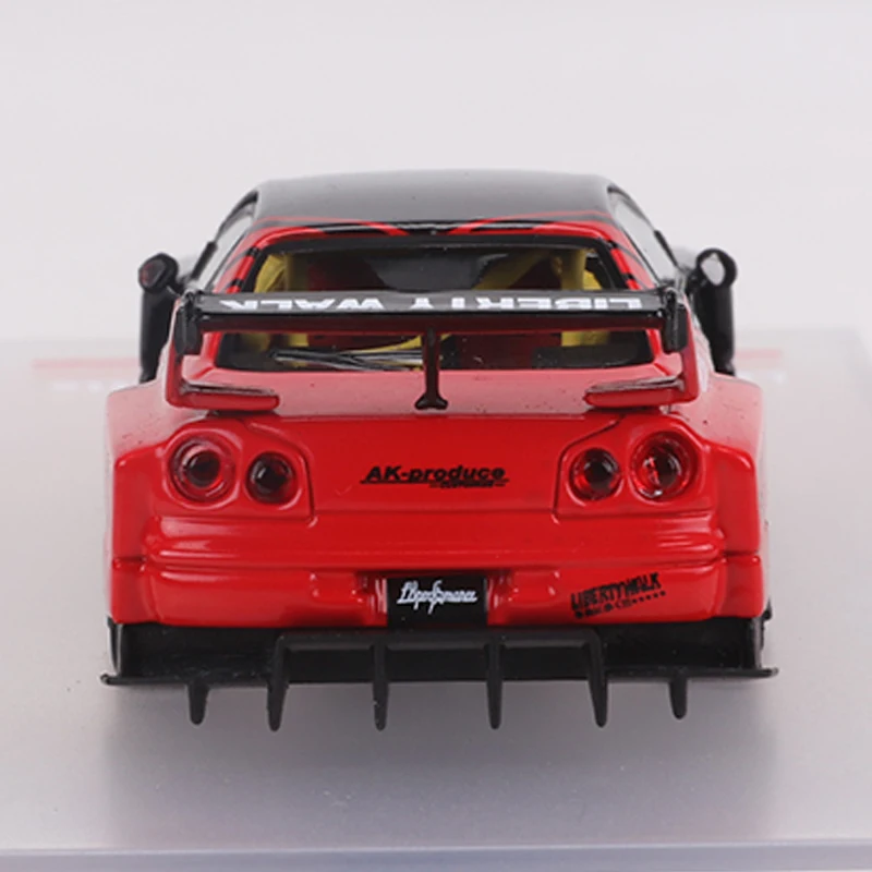 CM MODELO 1:64 Skyline LB-ER34 Advan Super Silhouette Diecast modelo de carro de liga simulada