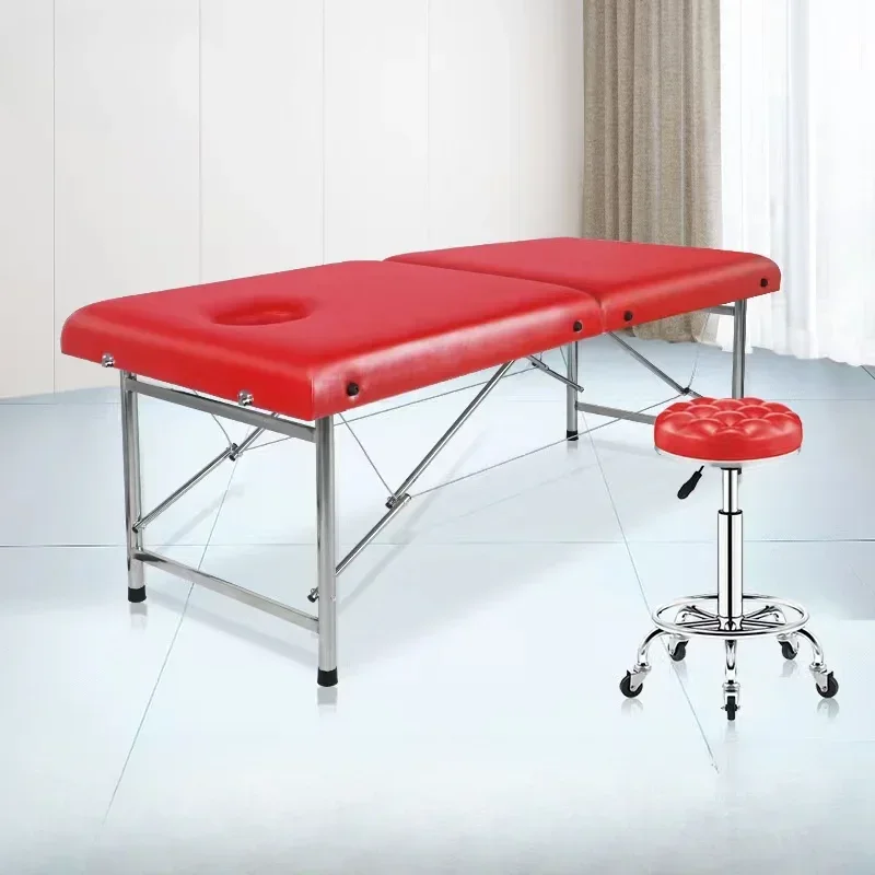 Chaise pliante professionnelle de luxe pour tatouage, lit médical, table de traitement des cils, liège, cosmétique, portable, YJT 0727