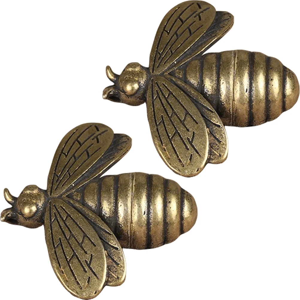 

2 Pcs Vintage Bee DIY Jewelry Charms Brass Pendant Accessories Necklace Bracelet Keychain Making Gifts Miniatures Figurines Home