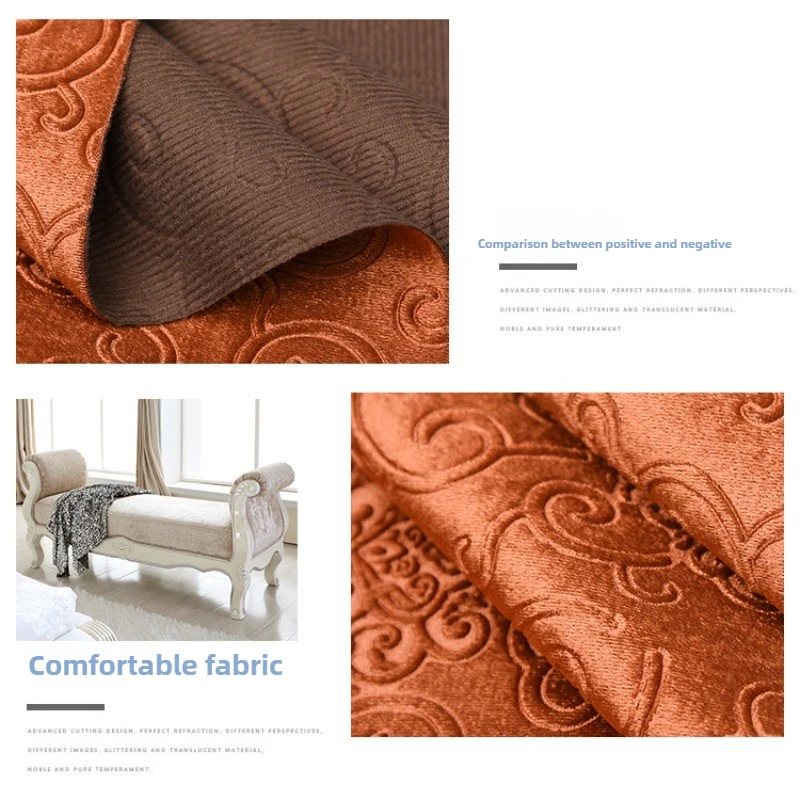 3D Embossed Thick Velour Fabric By Meters for Sofa Curtains Pillows Cushion DIY Sewing Furniture Upholstery Cloth European Style view 6