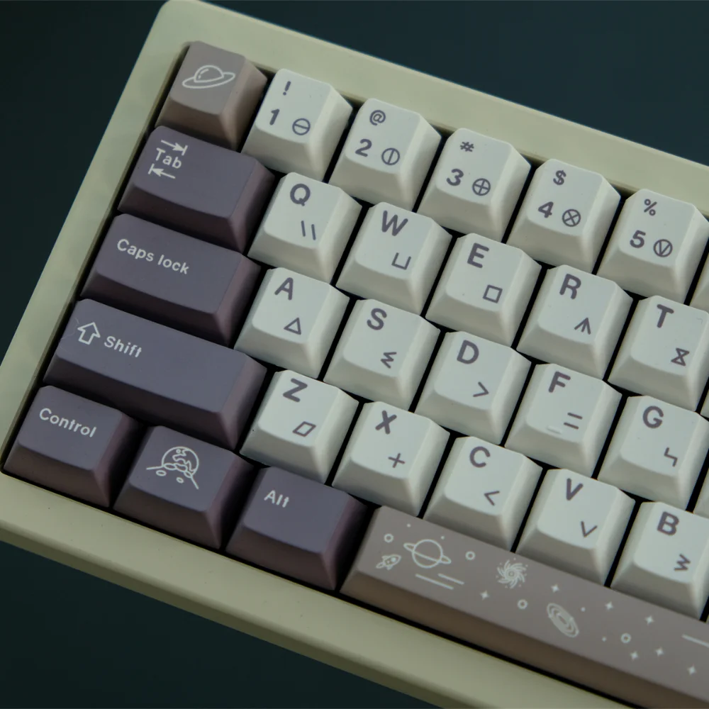 129 مفتاح Moonstar أغطية مفاتيح الكرز الشخصي صبغ التسامي البني الأزرق PBT Keycap للوحة المفاتيح الميكانيكية MX 61 68 75 87 96 980 108 #4