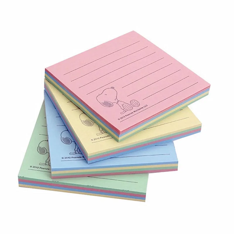 Imagem -03 - Kawaii Snoopy Memo Pad Sticky Note Bonito n Times Etiqueta de Papelaria Notepad Post Escritório Material Escolar Pcs por Lote