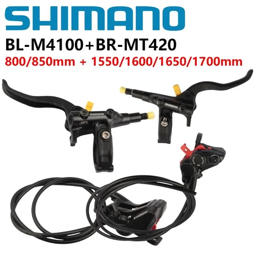 Shimano M4100 palanca de freno MT420 pinza de freno freno de disco hidráulico para MTB delantero izquierdo 800/850mm trasero derecho 1550/1600/1650/1700mm