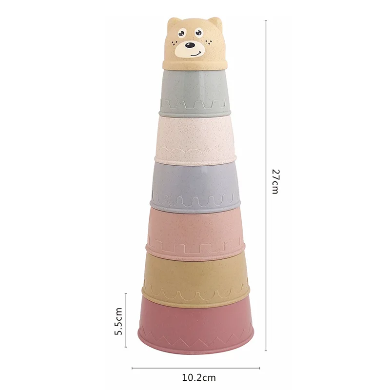 Empilhamento Cup Brinquedos para o Bebê, Brinquedos Educativos Precoce, Torre, Montessori, Brinquedos De Banho, Presente Das Crianças, Dropshipping