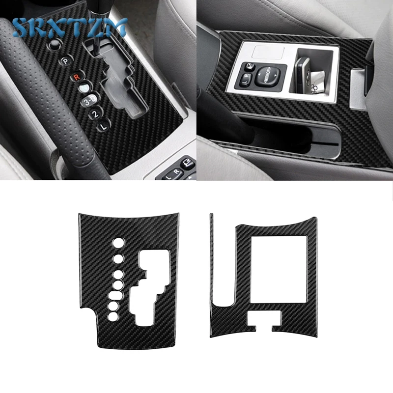 

Панель переключения передач из углеродного волокна, ручка ручного тормоза, крышка, отделка, автомобильная Наклейка для Toyota RAV4 2006-2012, Стайлинг автомобиля