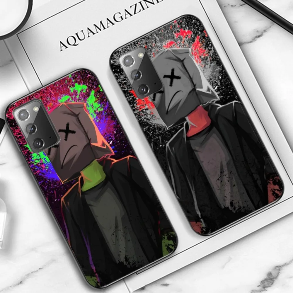 Cartoon Box Man Phone Case For Samsung Note 8 9 10 20 Pro Plus Lite M 10 11 20 30 21 31 51 A 21 22 42 02 03