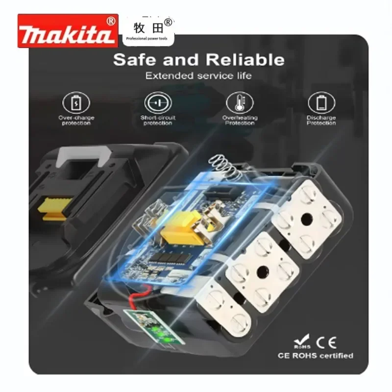 Makita 18V 6.0Ah rechargeable lithium-ion battery, Makita BL1840 BL1830 BL1830B BL1830B BL1850B original power tool battery