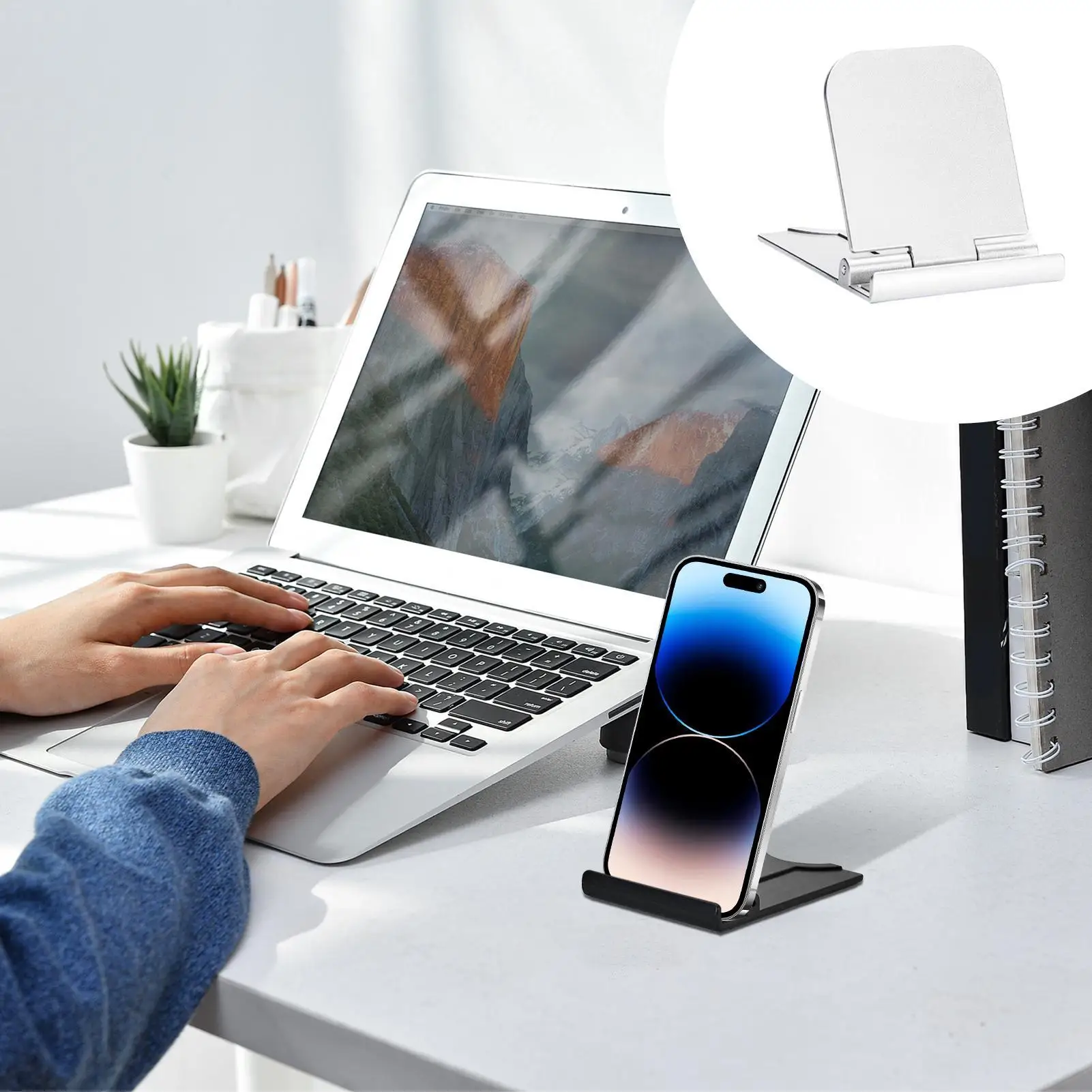 Desktop Faltbare Faul Telefon Ständer Faltbare Tablet Ständer Smartphone Halterung Halter Tragbare Verstellbare Tabletop Telefon Ständer