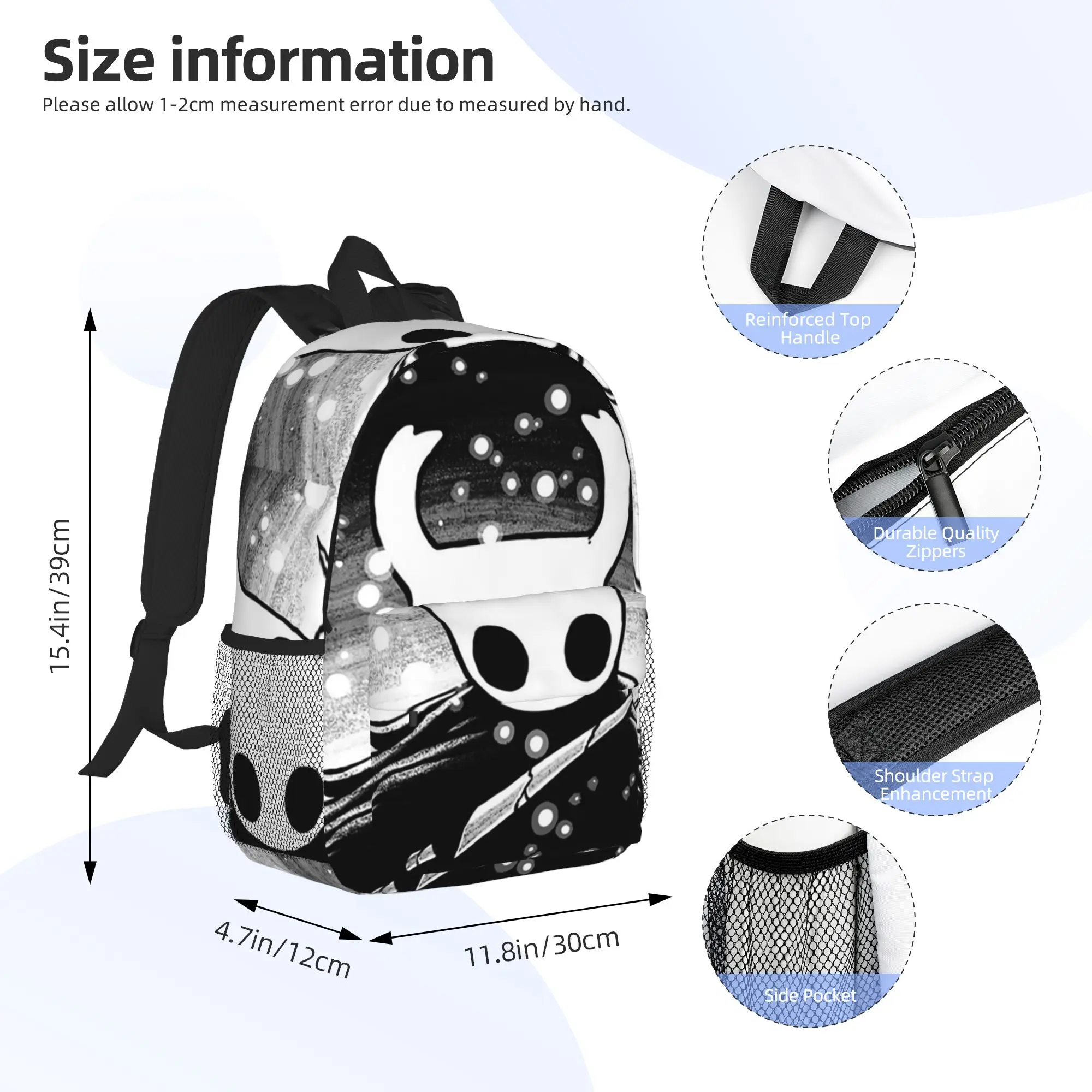Ghost Knight Hollow Knight Game Backpack Hot Sale Daypack Large Capacity Boy Girl BookBag Shoulder Bags for Men Women School Bag