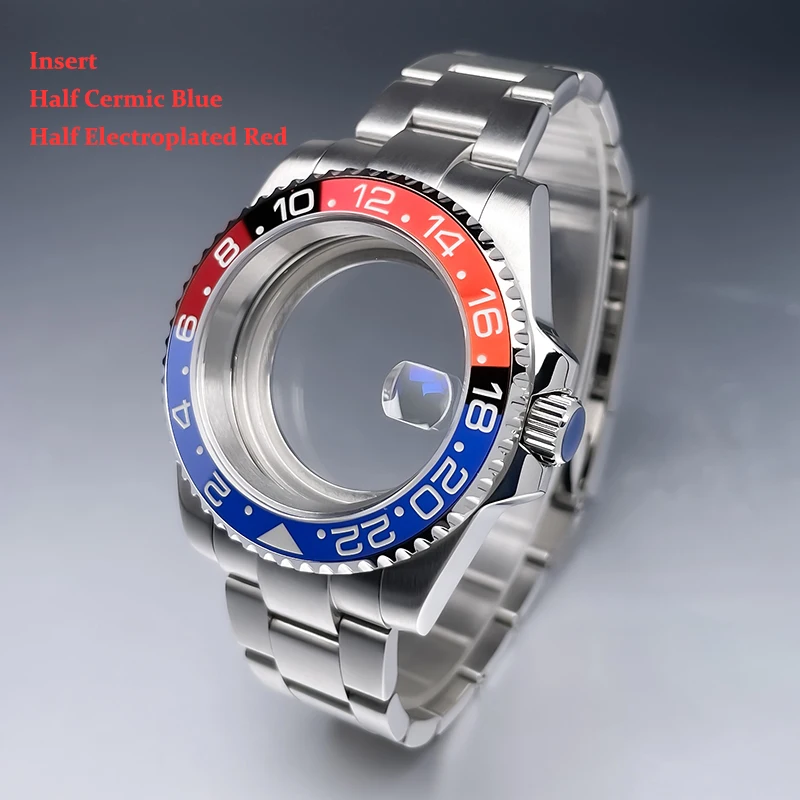 40mm High-Quality NH35 Case Sub 120 Clicks Bezel Stainless Steel Sapphire Glass Seik Mod Fit NH34 NH35 NH36 Movement Watch Case