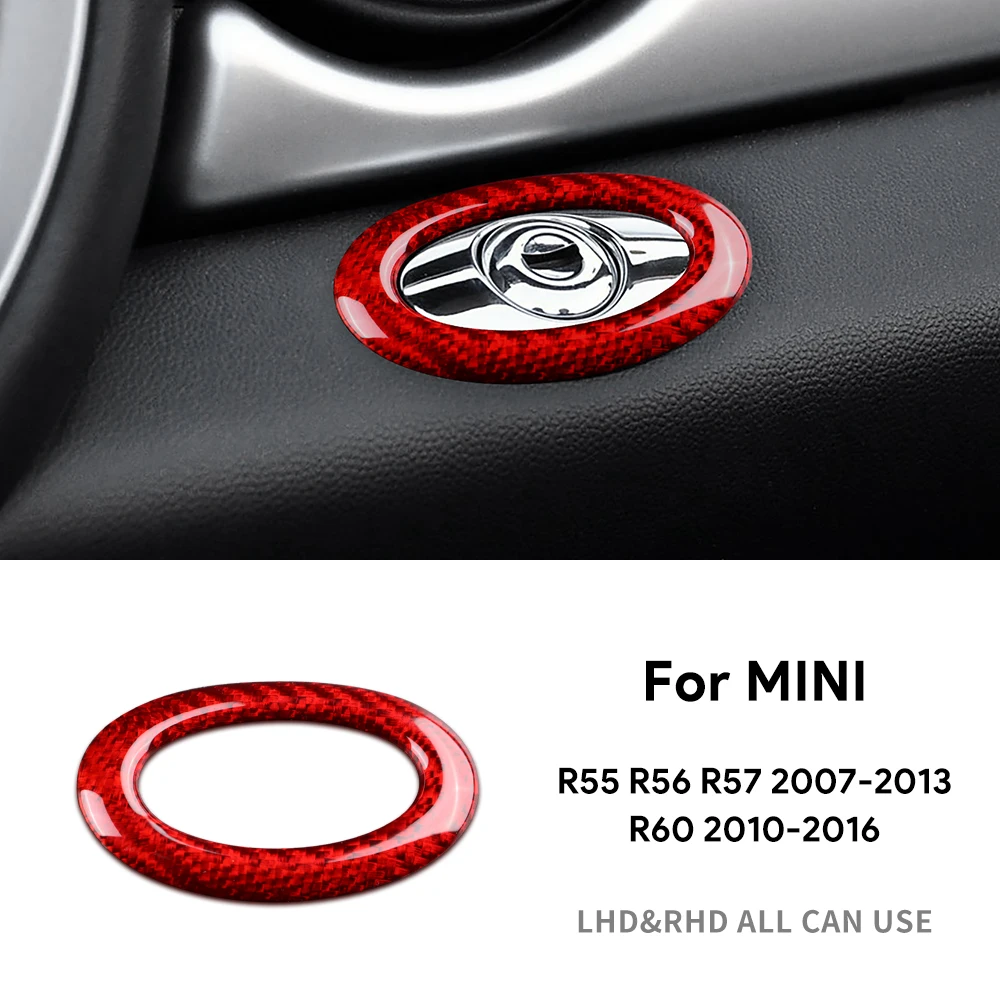 

Для BMW Mini Cooper Countryman R60 2010-2016 R55 R56 R57 2007-2013 ящик для хранения второго пилота из настоящего углеродного волокна, кнопка переключения, рамка