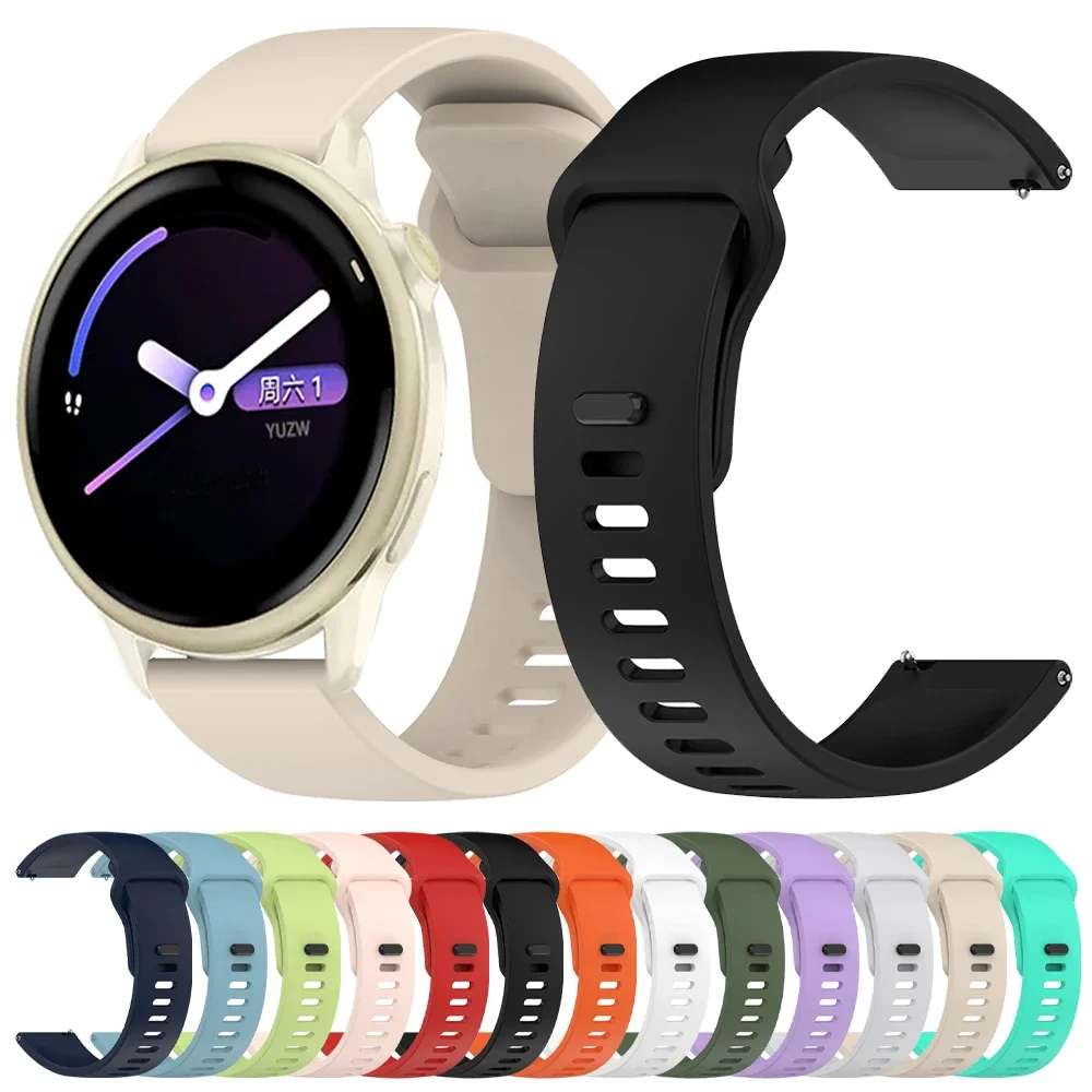 

Ремешок 20 22 мм для Garmin Vivoactive 6 5 4, ремешок Forerunner 570 265 255 165 Venu 3 Sq 2 Plus, спортивный силиконовый сменный браслет