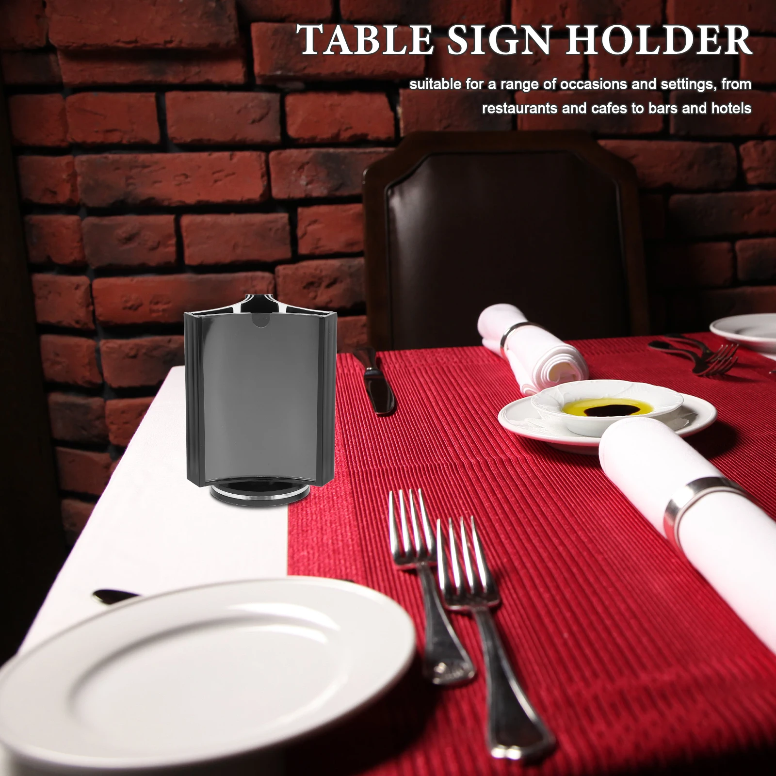 

Rotating Table Cards Acrylic Book Stand Menu Displaying Sign Holder Label Desktop Paper