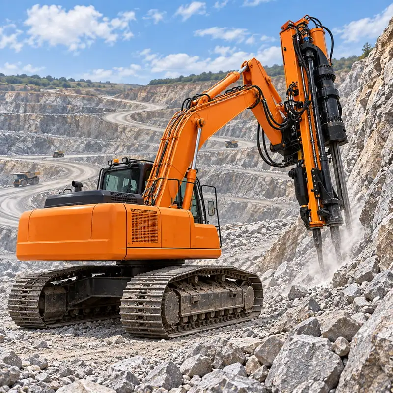 Hydraulic Rock Drill Customized Large Capacity for Slope Rock Removal Stone Splitting Machine with Controlled Fracture Action