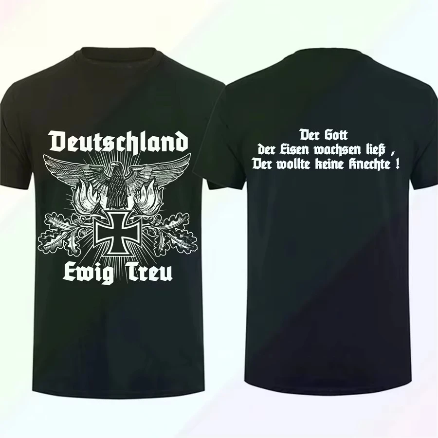 

2025 Deutschland Eternal Loyalty Homeland German Imperial Eagle 100% Cotton O-Neck Summer Short Sleeve Casual Mens T-shirt