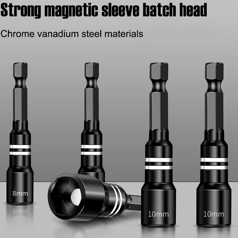 6-14mm Starke Magnetische Buchse 6,3mm 1/4 "Schaft Sechskant-schraubendreher Bit Hand Bohrmaschine C-RV Mutter schlüssel Dreh Werkzeug Zubehör – Detail 1
