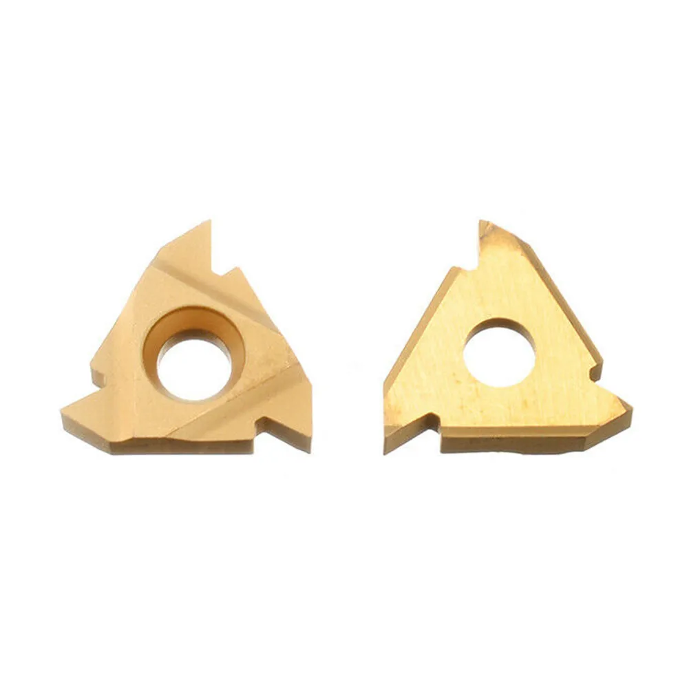 10pcs 16ER AG60 Indexable Carbide Inserts for Lathe Tool Holders with 60 Degree Thread Profile and 0.5-3.0 Pitch