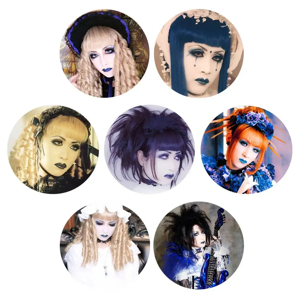 Mana Sama Gothic Rock Aesthetic Badges Round Badge Tinplate Coin Brooch Clothing Backpack Accessories Lapel Pin