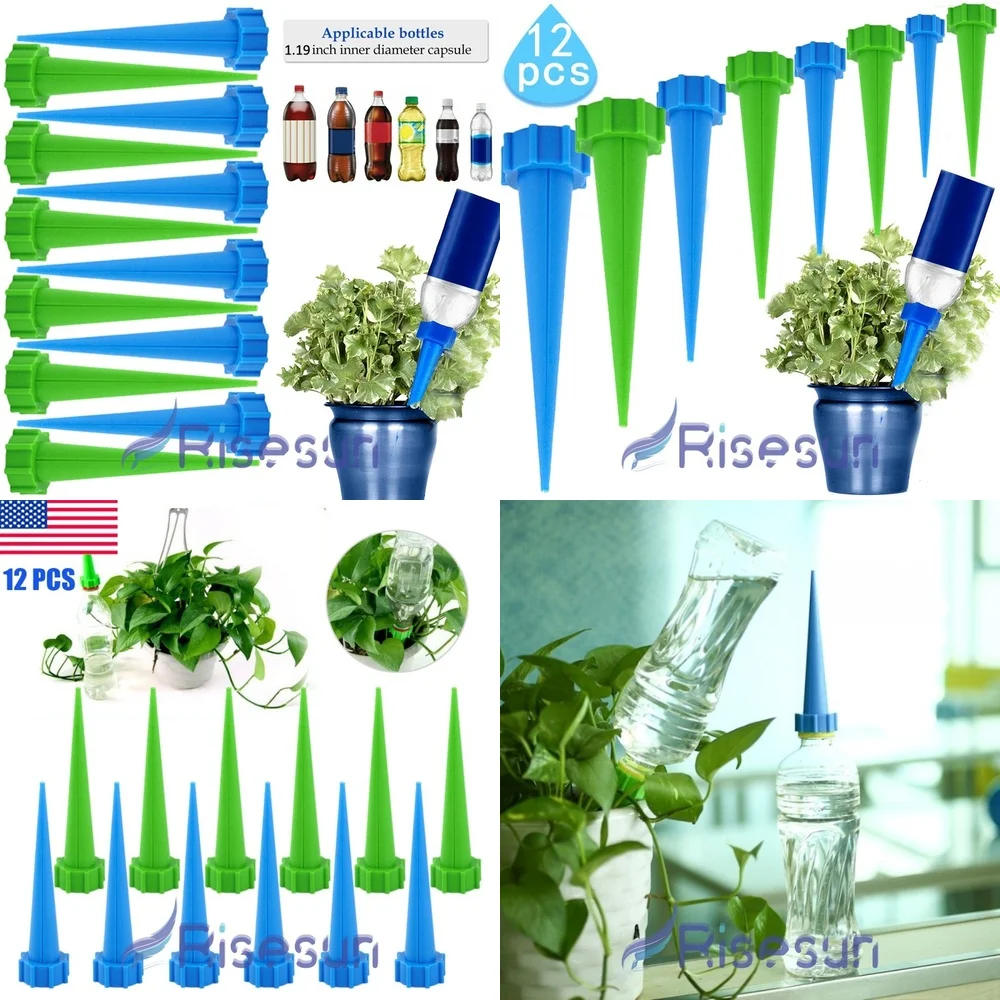 

Irrigation equipment parts12 Packs Self Watering Spikes for Plants Automatic Waterer Irrigation System Garden Bottle Dripper