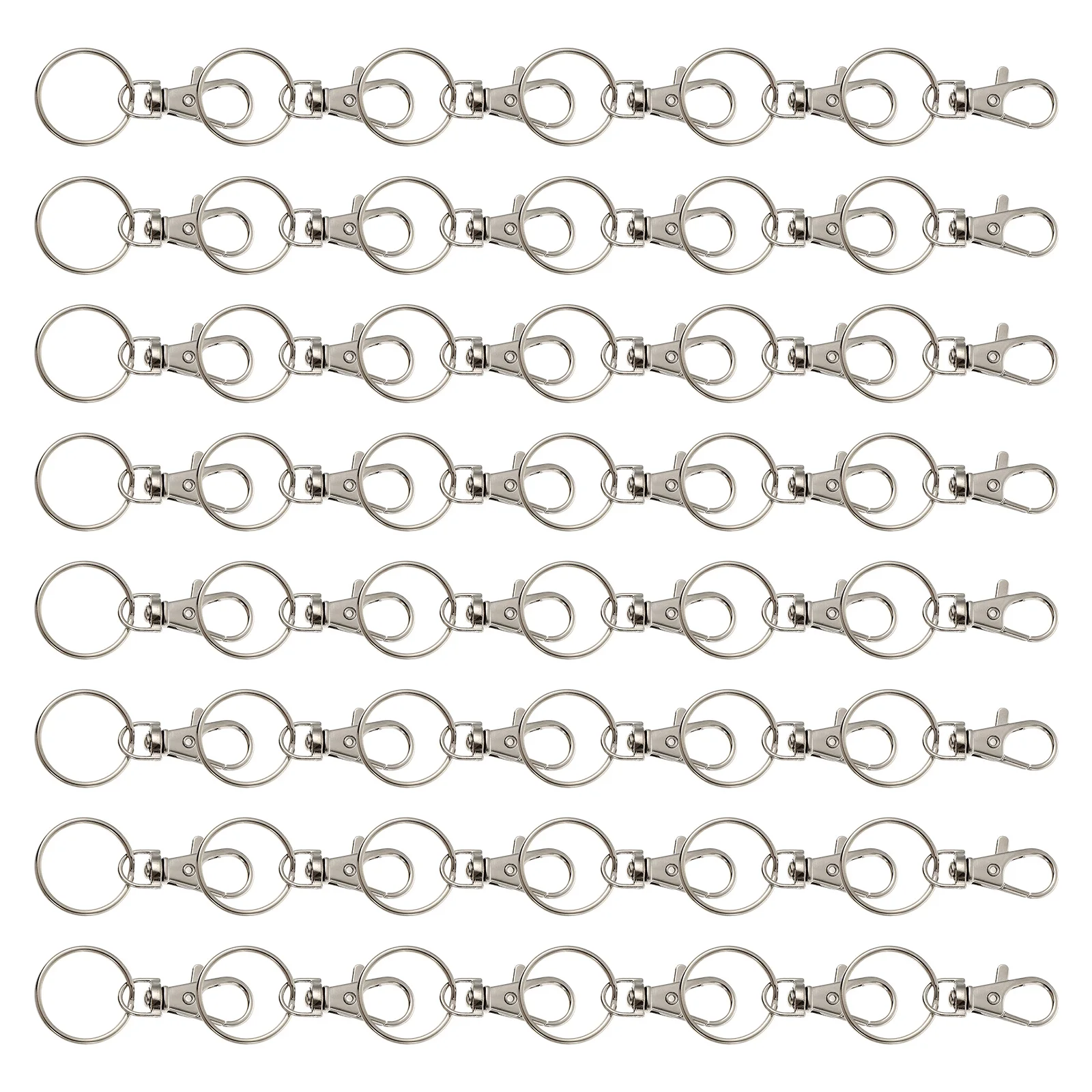 

120 Pcs Small Stainless Steel Claw Buckle Swivel Lobster Clasps for DIY Keychain Jewelry Rings Keyring Connection Findings H