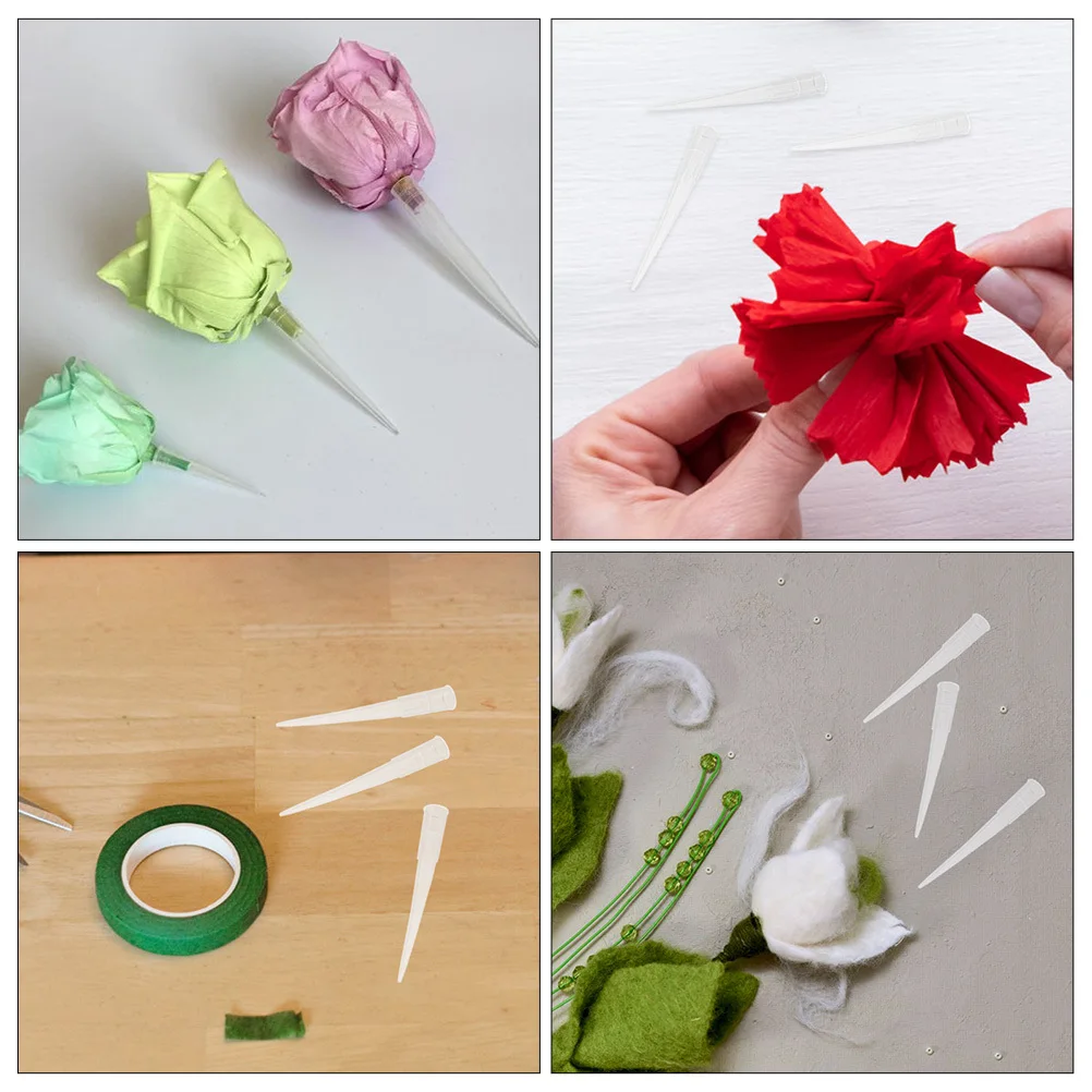 

150Pcs Eternal Flower Foam Tube Holder Premium Plastic Floral Arrangement Fixation Tools DIY Wedding Bouquet Accessories