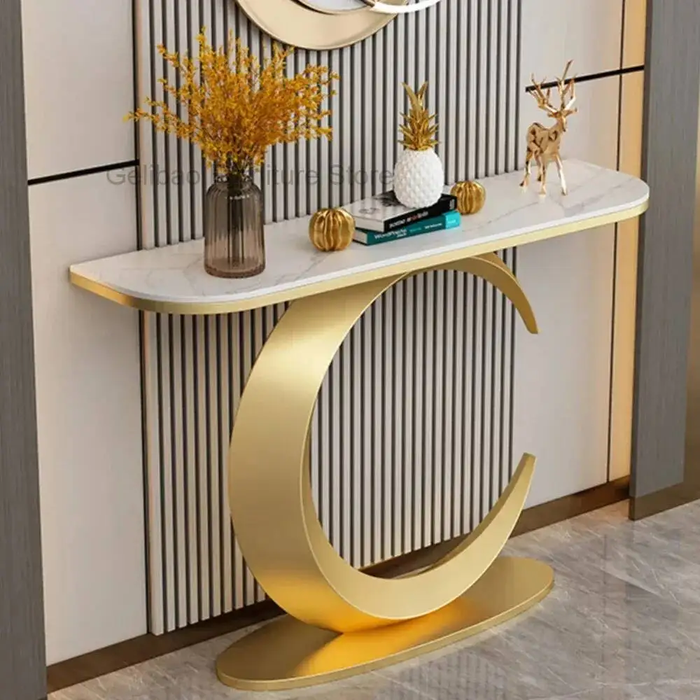 

Entryways Luxury Glamour Console Nordic Table Beauty Metal Console Table Minimalist Aesthetic Tisch Wohnzimer Home Furniture