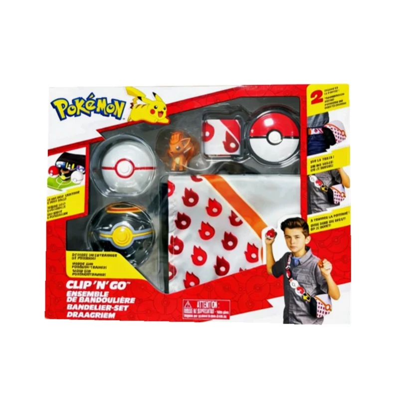 アニメポケモンピカチュウベルトエルフボールヴァルピックスバッグポケボールバトルセットアクションフィギュア模型玩具コレクション装​​飾ギフト