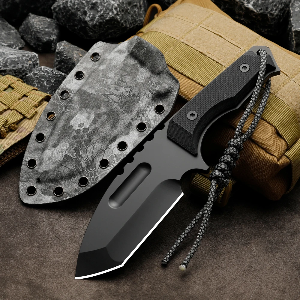 

Fixed-blade camping knife CPM-3V thick steel short knife, rescue knife, outdoor knife, hunting knife fishing tool