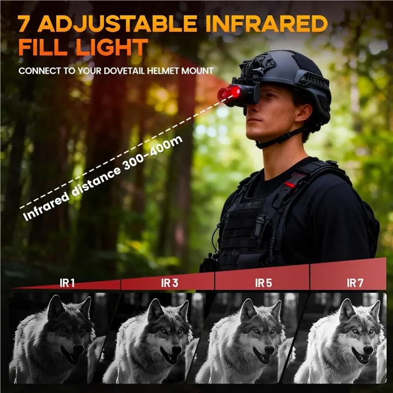 4K Night Vision Monocular Infrared Digital Night Vision Device With Starlight Sensor 8X Zoom Telescope For Outdoor