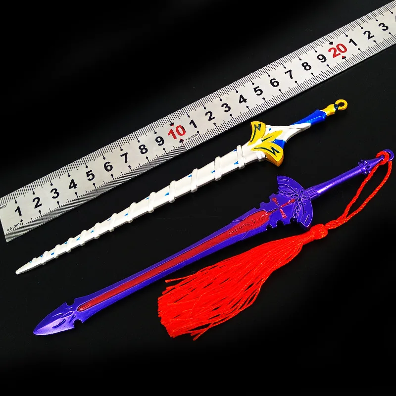 18cm New Game Figure Perimeter Metal Craftsmanship Model Props Toy Sword Desktop Decoration Ornaments Boys Christmas Gifts Toys