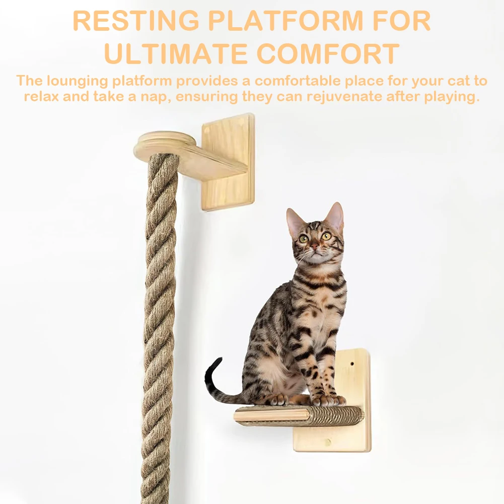 

Climbing Training Rope Wear Resist Wall Mounted Rope Reusable Claw Grinding Tool for Cat Furniture Scratcher Play Equipment