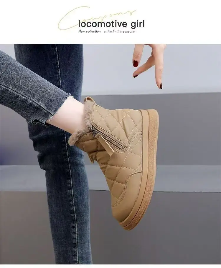 New Fall/Winter Plush Anti-Slip Ankle Boots Everyday Commuter Style Winter Warmth Women's Boots