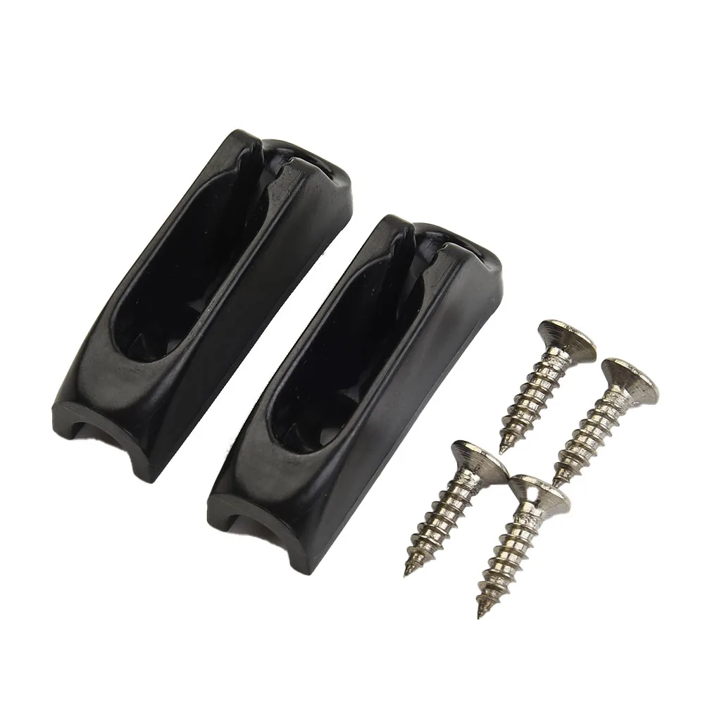 2Pcs Rope Clamps Boat Nylon Self-Lock Cleat Cord Lock For Marine Accessories Black 44x13x15mm Boat Accessories