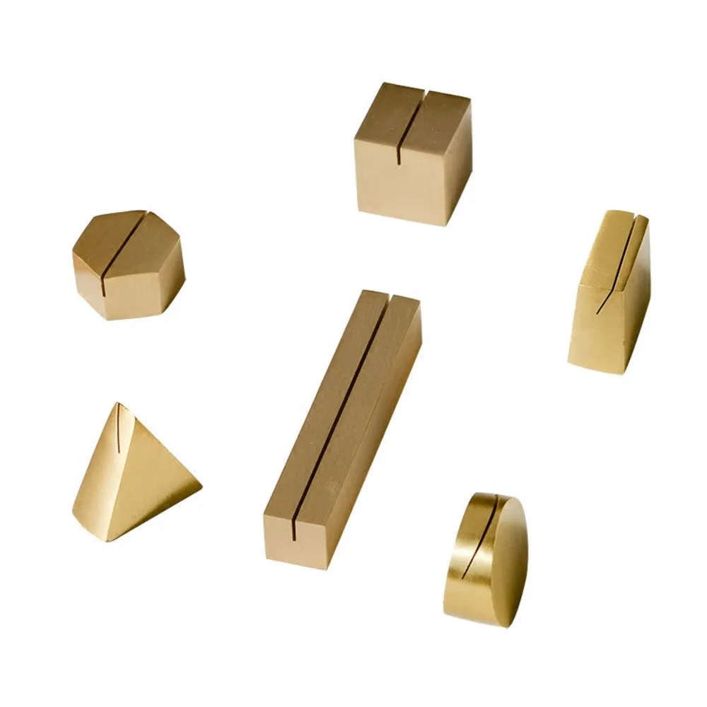 Ins フィギュア北欧ゴールドウェディングパーティー披露宴席札ホルダースタンド番号名テーブルメニュー画像フォトクリップカードホルダー