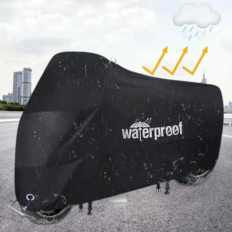 

Motorcycle Rain Cover Motorbike Multifunctional Outdoor Dustproof Cover Universal UV Protector Waterproof Cover For Bikes