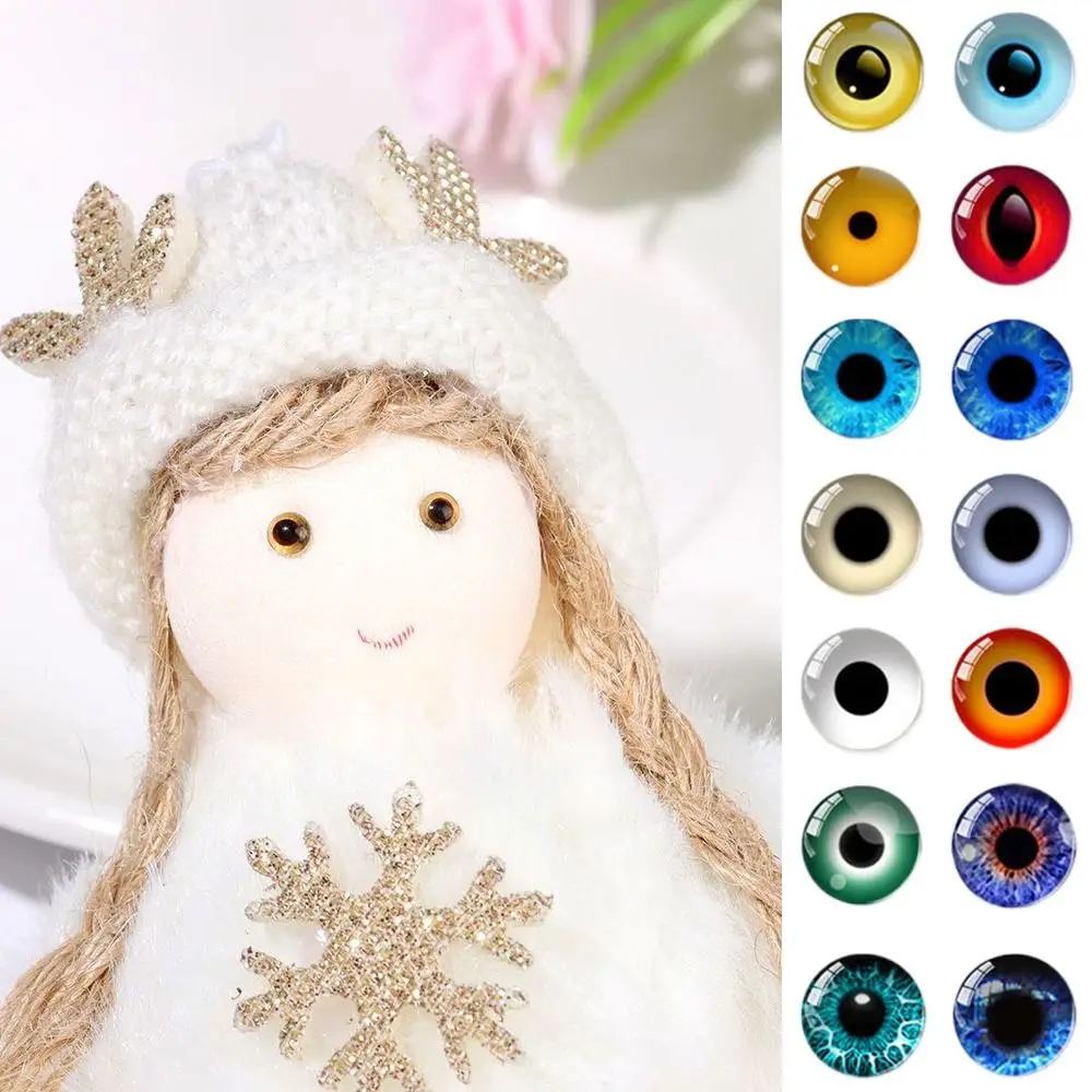 20pcs/10pairs 6mm-20mm Eyes Crafts Eyes Crystal Plastic Glitter Crystal Eyes Stuffed Toys Parts DIY Doll Accessories