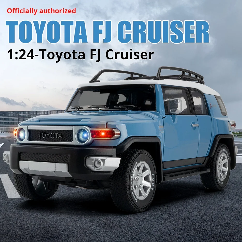 

1:24 Scale FJ Cruiser Car Model Toy Metal Diecast Sound Light Shock Absorption Off-road Vehicle Models Simulation Boys Gifts