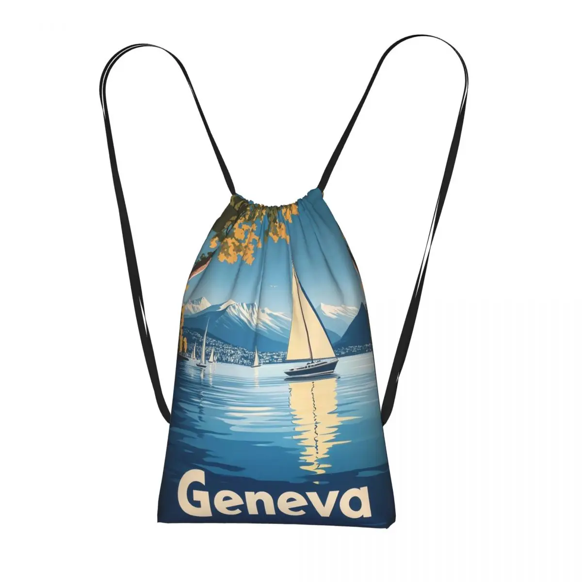Discover The Enchanting Allure Of Geneva Drawstring Backpack Sports Gym Bag Portable Travel Drawstring Bag for Men Women