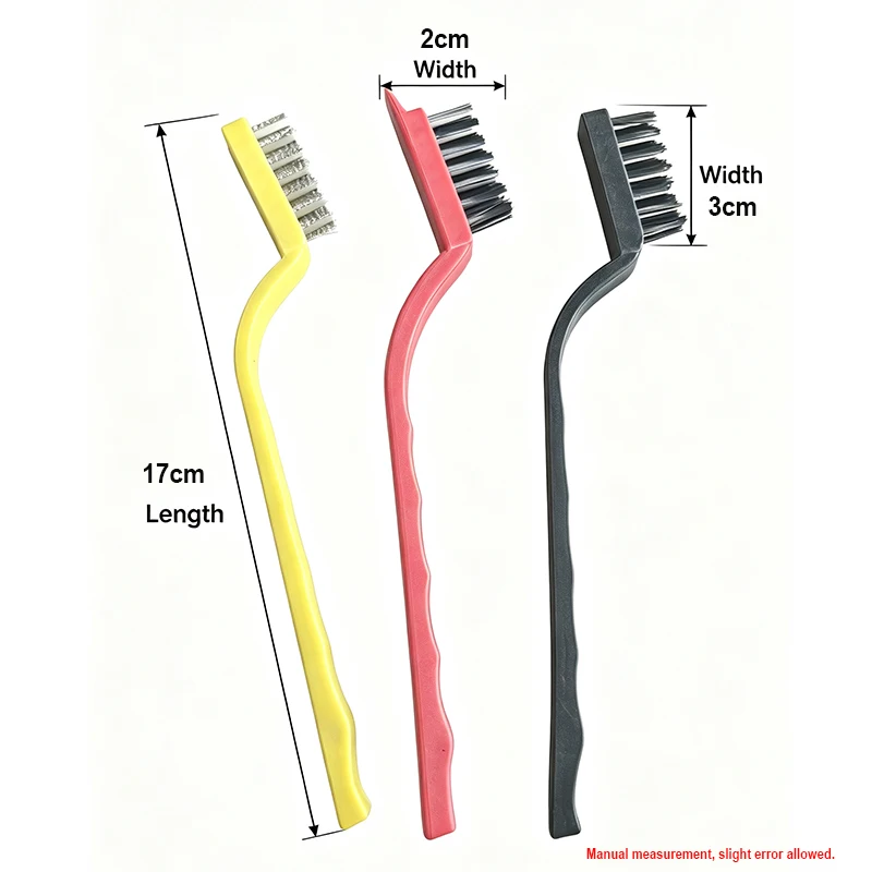 4Pcs Cleaning Brush Set Nylon Steel Wire Copper Wire Brush with Scraper for Gas Stove Tile Grout Kitchen Deep Cleaning