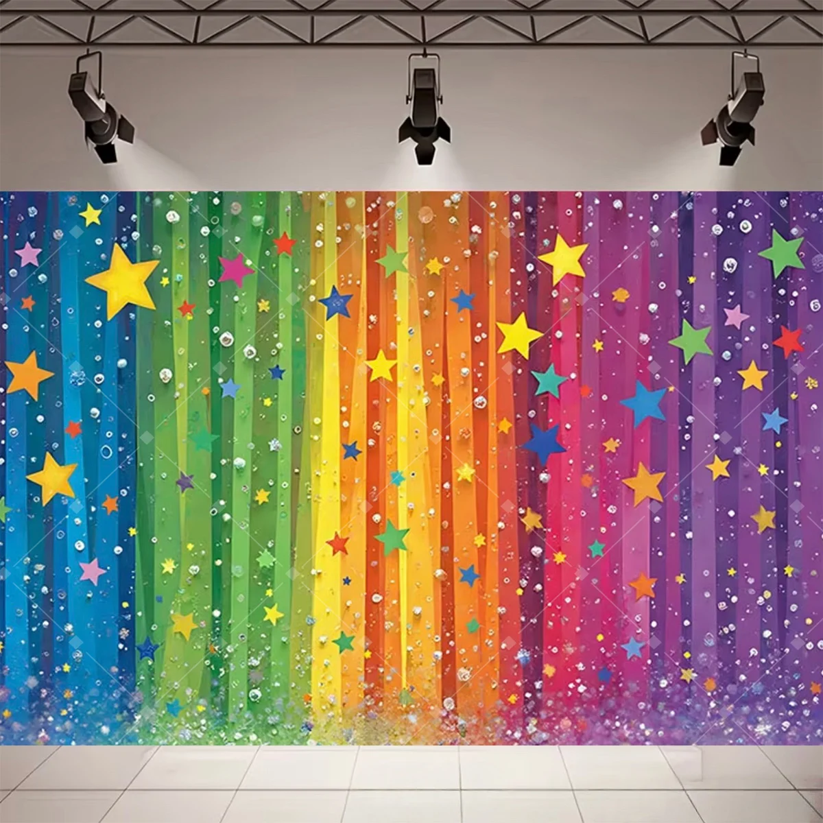 Colorful Rainbow Stage Light B - Photography Lighting Backdrop recension och pris