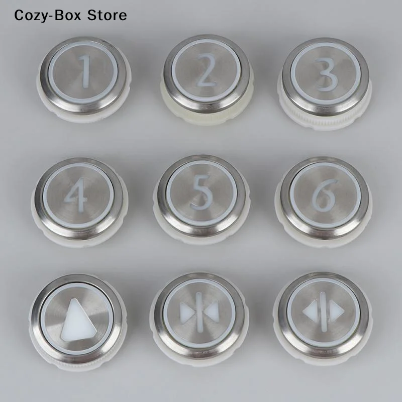 [ZY]1 PCS Elevator Buttons For Round Stainless Steel Elevator Buttons / Digital 1-6 Buttons / Up Buttons / On/Off Buttons[ZY]