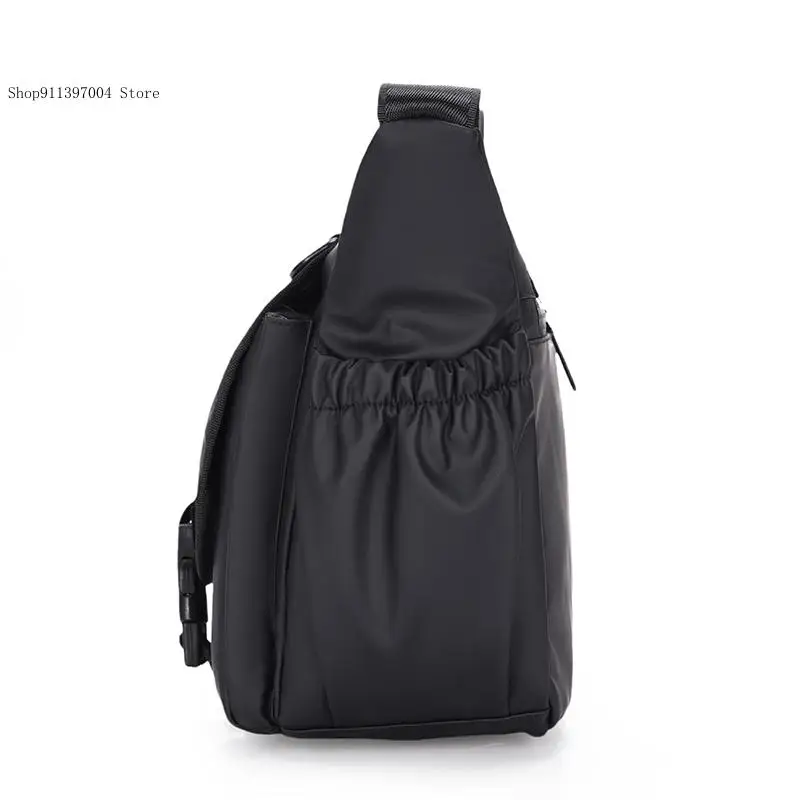 Advanced Casual Simple Large Capacity Niche Design Practical Commuting Pure Color Single Shoulder Crossbody Bag for Men