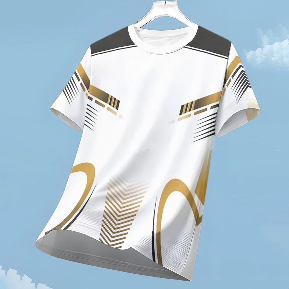 تي شيرت رجالي موضة كتلة الألوان ثلاثية الأبعاد طباعة تي شيرت في الهواء الطلق تشغيل اللياقة البدنية الرياضة قصيرة الأكمام الصيف عادية س الرقبة فضفاضة تنفس