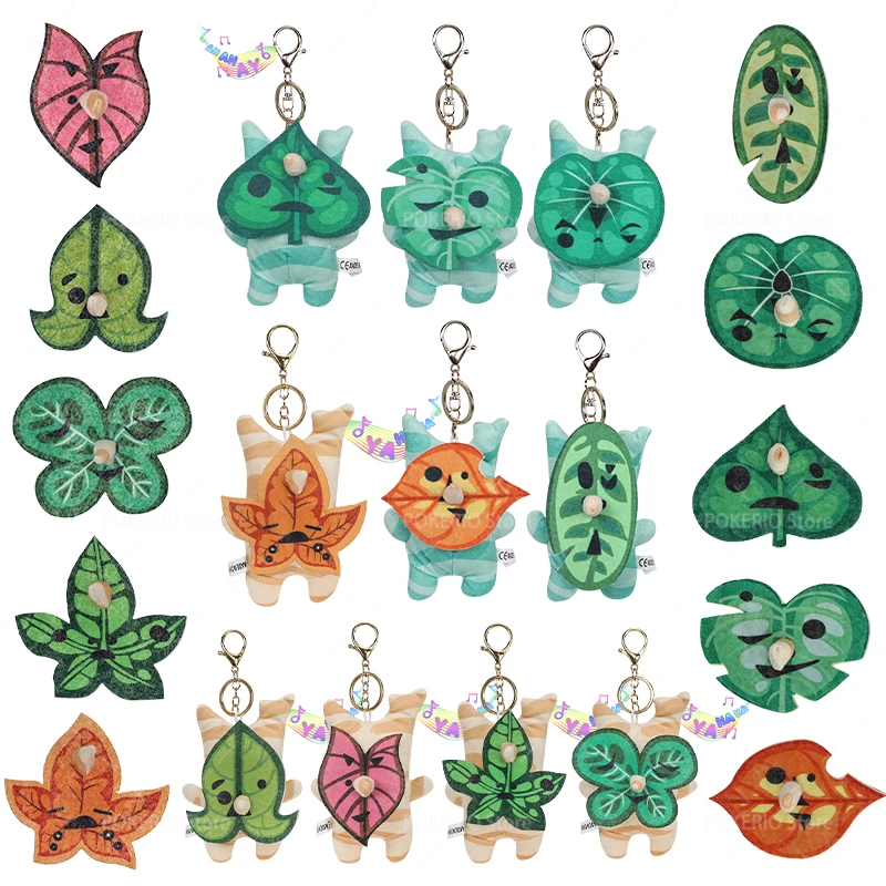 Anime-Spiel Korok Plüsch-Schlüsselanhänger mit Wechselbaren Gesichtern und Geräuschen, Korok Stofftier, Waldblatt-Elf, Samen-Mann Puppe, Geburtstagsgeschenke