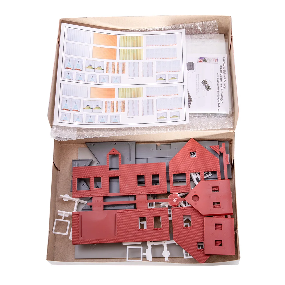 HO 1:87 Scale PIKO Warehouse Factory Model DIY Assembled Plastic Toys 61833 For Railway Train Layout