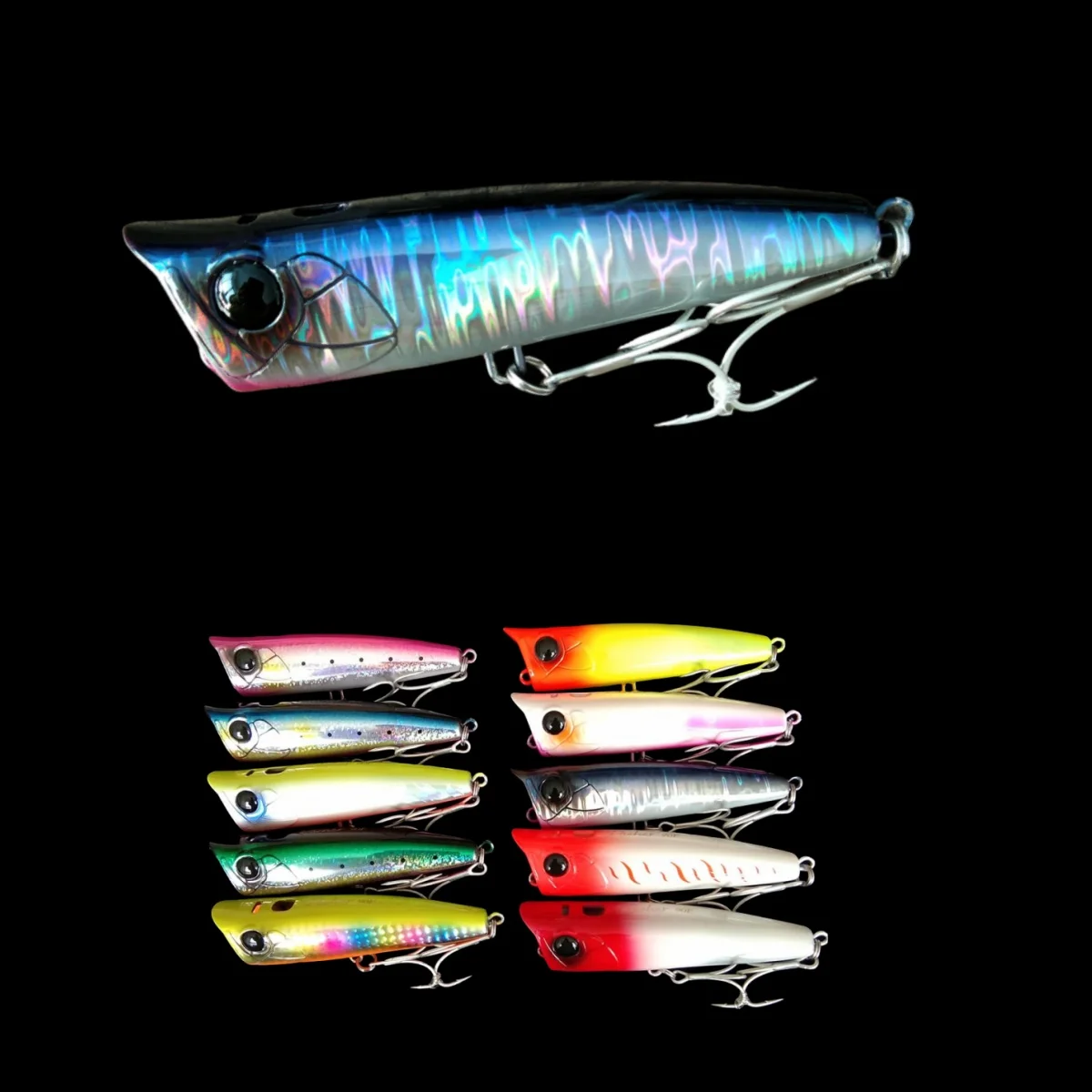 4pcs Surface Popper DASHER 90F 23g Topwater Chatterbait Fishing lure Inshore Saltwater Fishing Seabass Predator Hard Biat