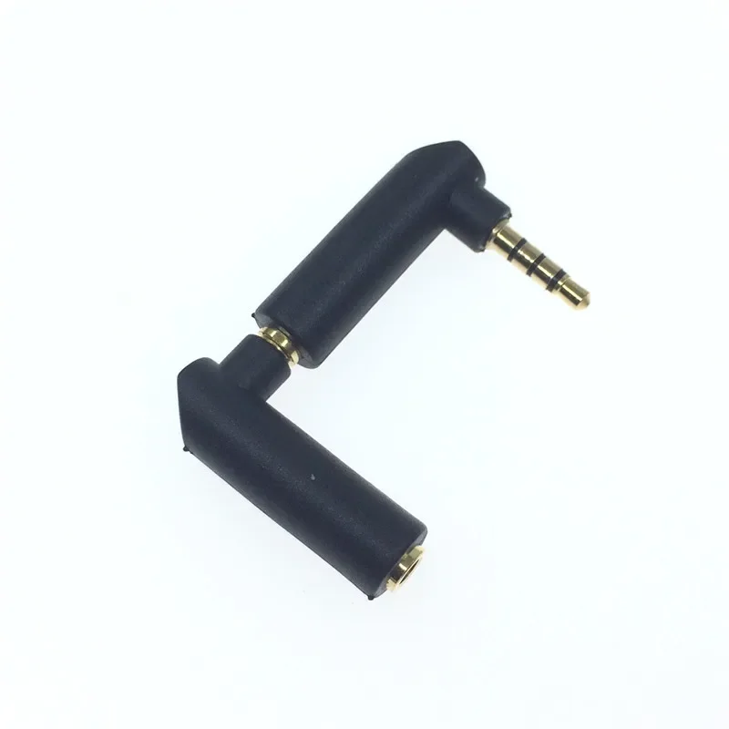 1Pcs À Angle Droit 3.5mm Femelle À 2.5mm 4 Pôles Mâle Stéréo Prise Écouteurs Adaptateur BRICOLAGE Connecteur Plaqué Or