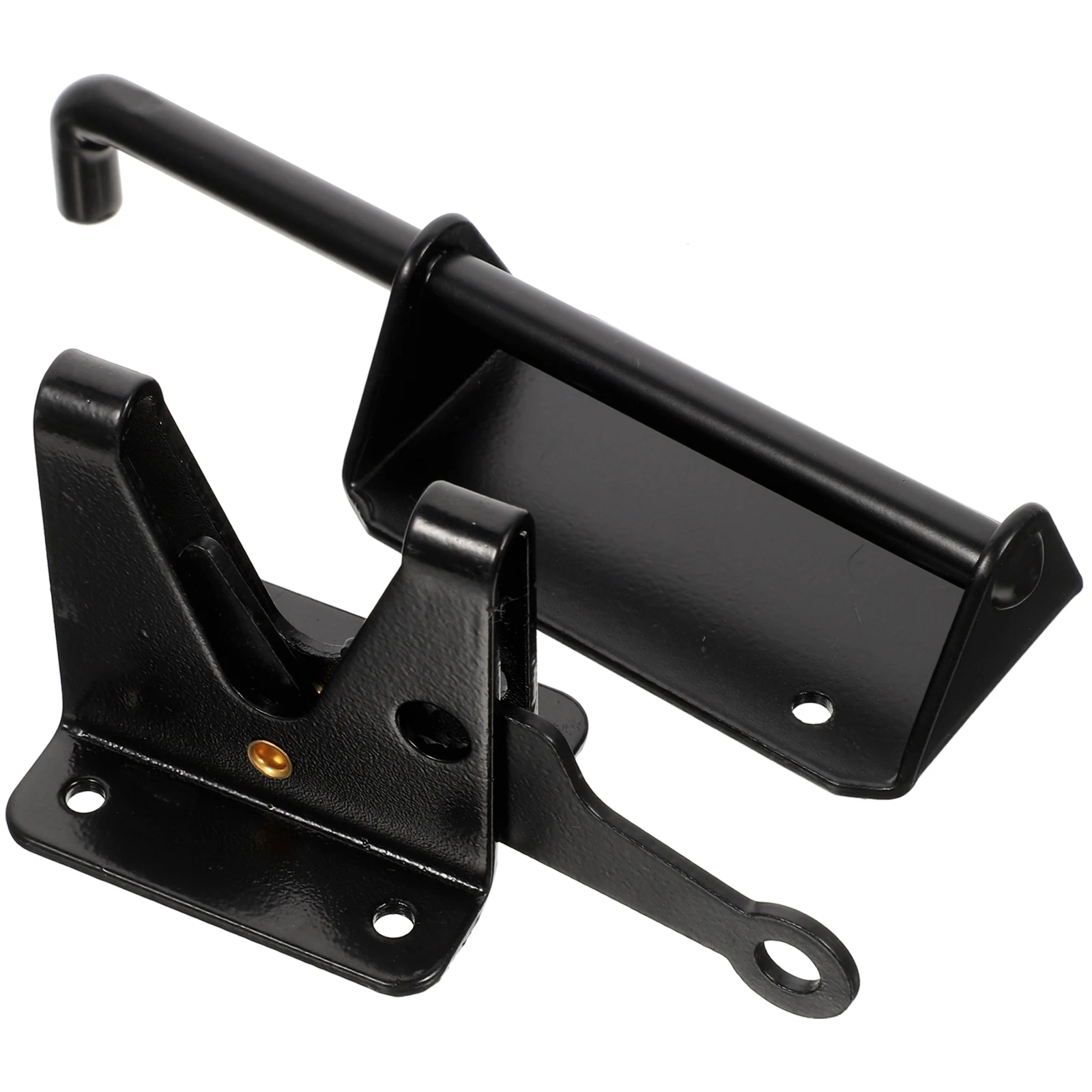 

Heavy Duty Steel Gate Latch Durable Yard Security Wooden Fence Metal Door Lock Cable Pull Double Latches Hidden Hinges Lever